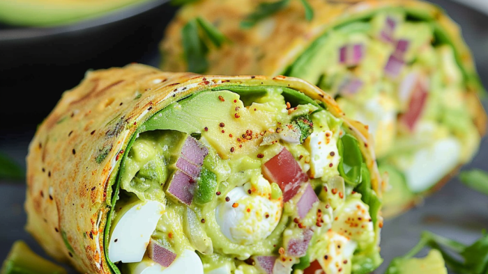 Avocado Egg Salad Roll-Ups