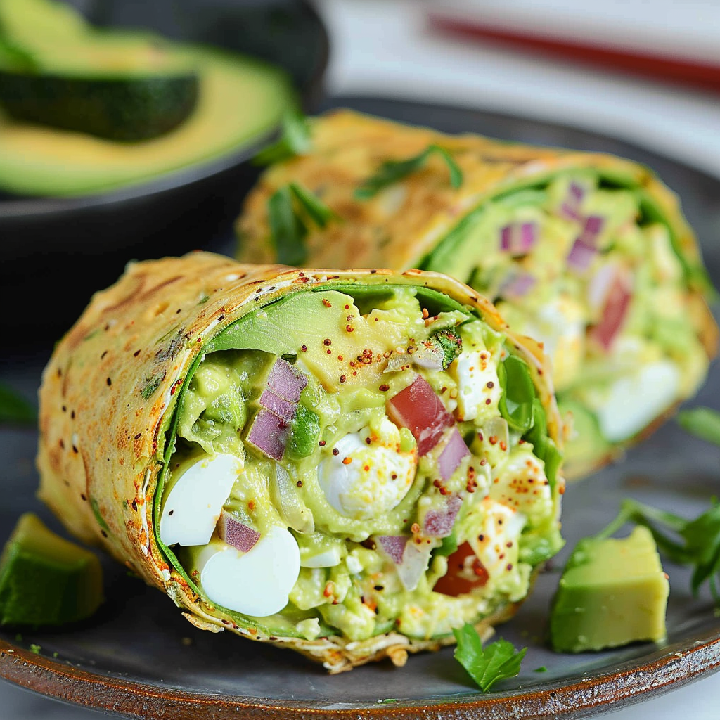 Avocado Egg Salad Roll-Ups