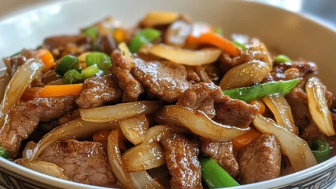 Chinese Beef and Onion Stir Fry