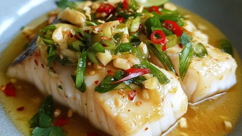 Thai-Lime-Garlic-Steamed-Fish