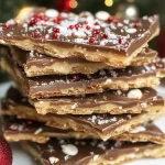 Homemade Christmas Crack recipe with toffee, chocolate, and crackers