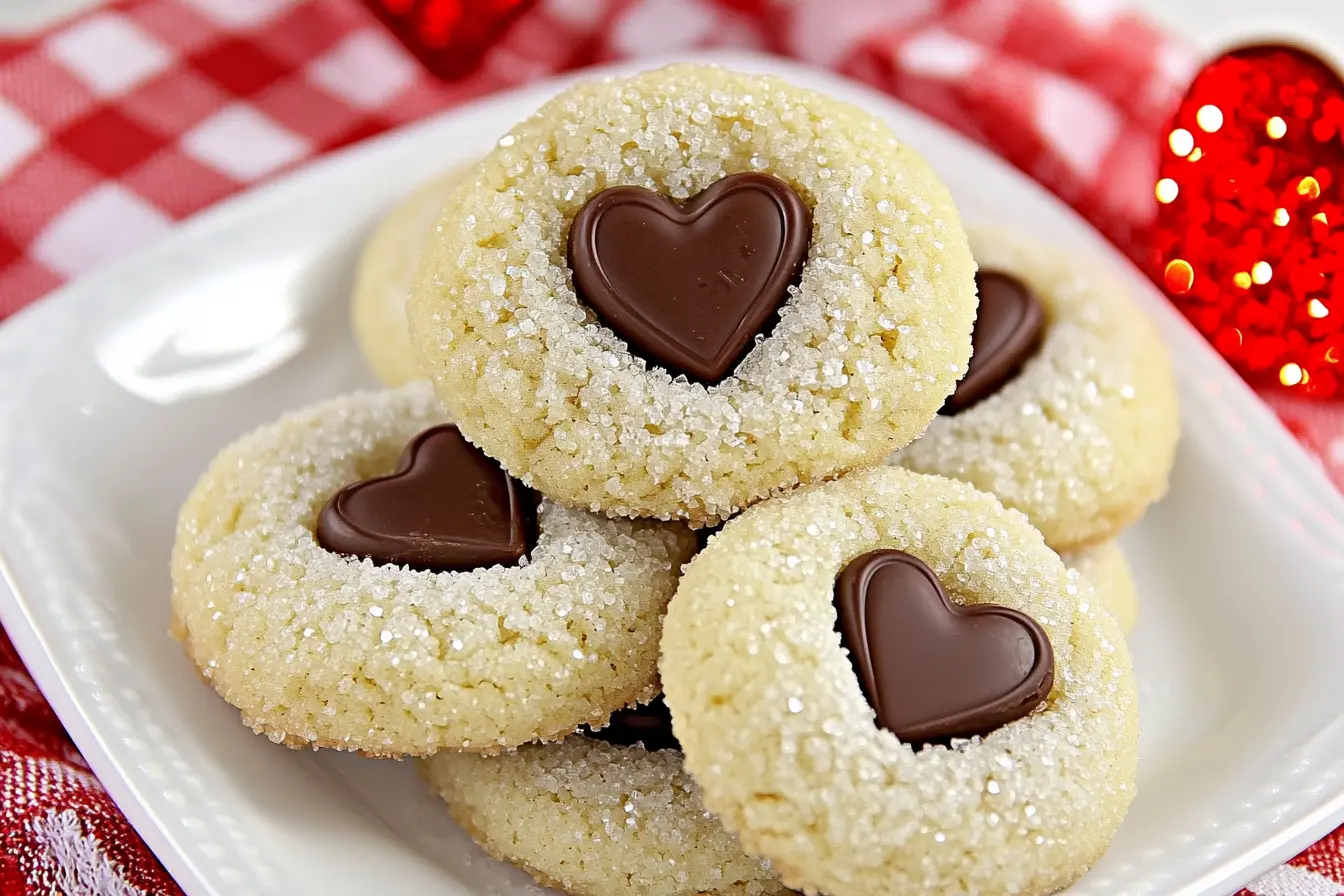 Valentine Crinkle Cookies