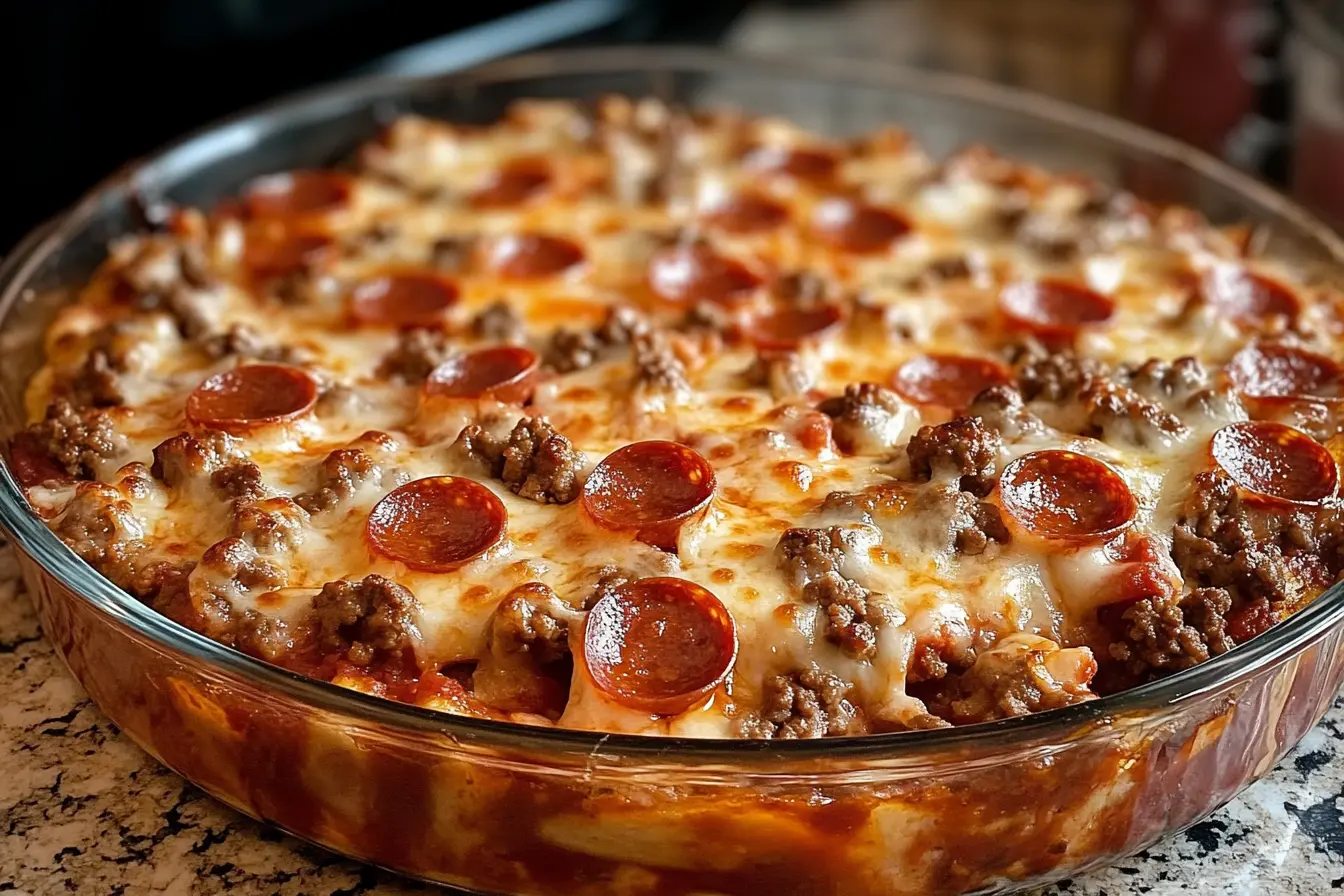 Meat Lovers Pizza Casserole