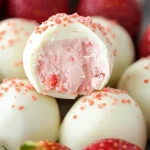 White Chocolate Strawberry Truffles