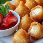 Deep-Fried Strawberry Cheesecake Stuffed Wonton Bites deep fried strawberry cheesecake stuffed wonton bi 150x150 1