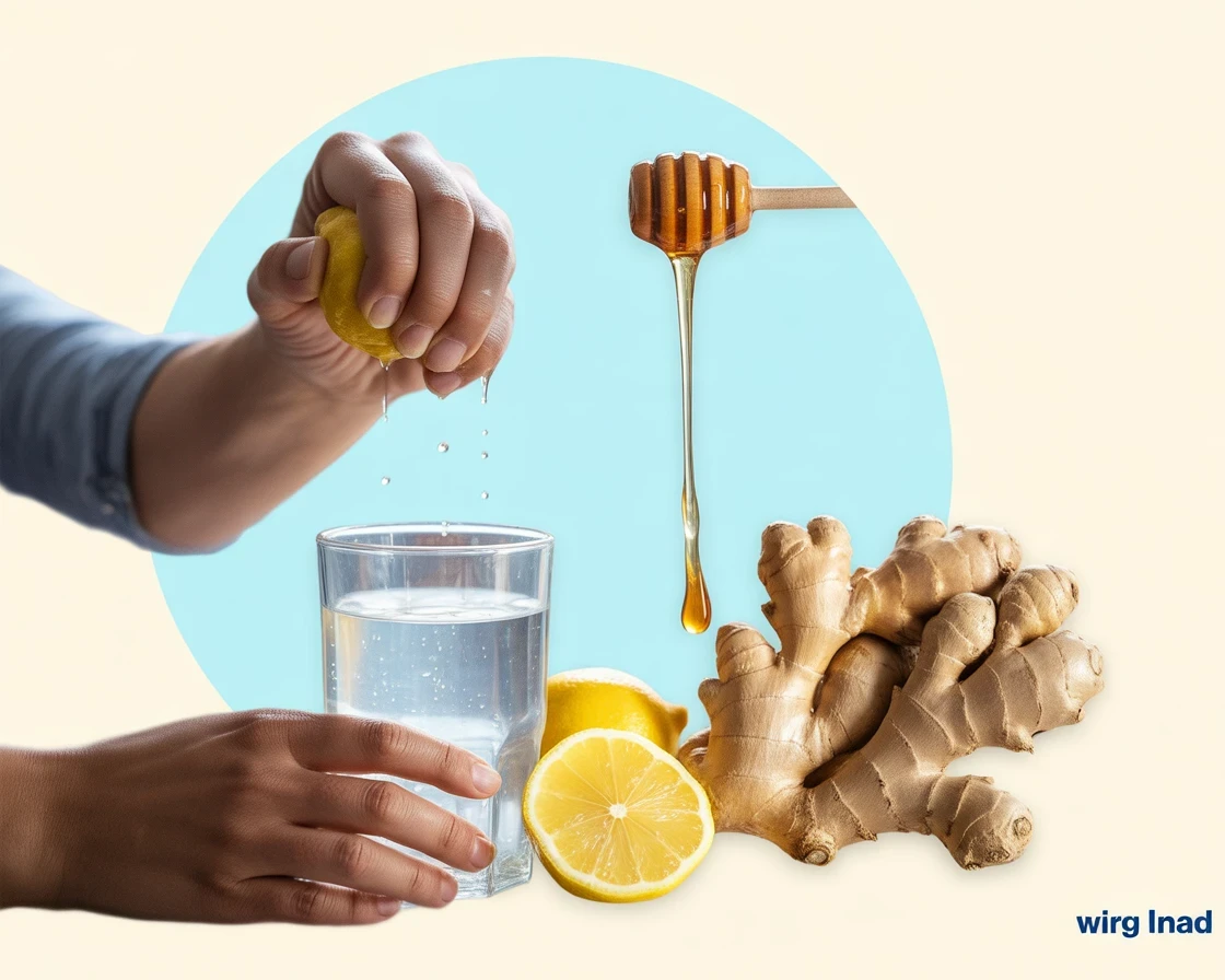 Natural Mounjaro Recipe for weight loss featuring lemon, ginger, honey, and water