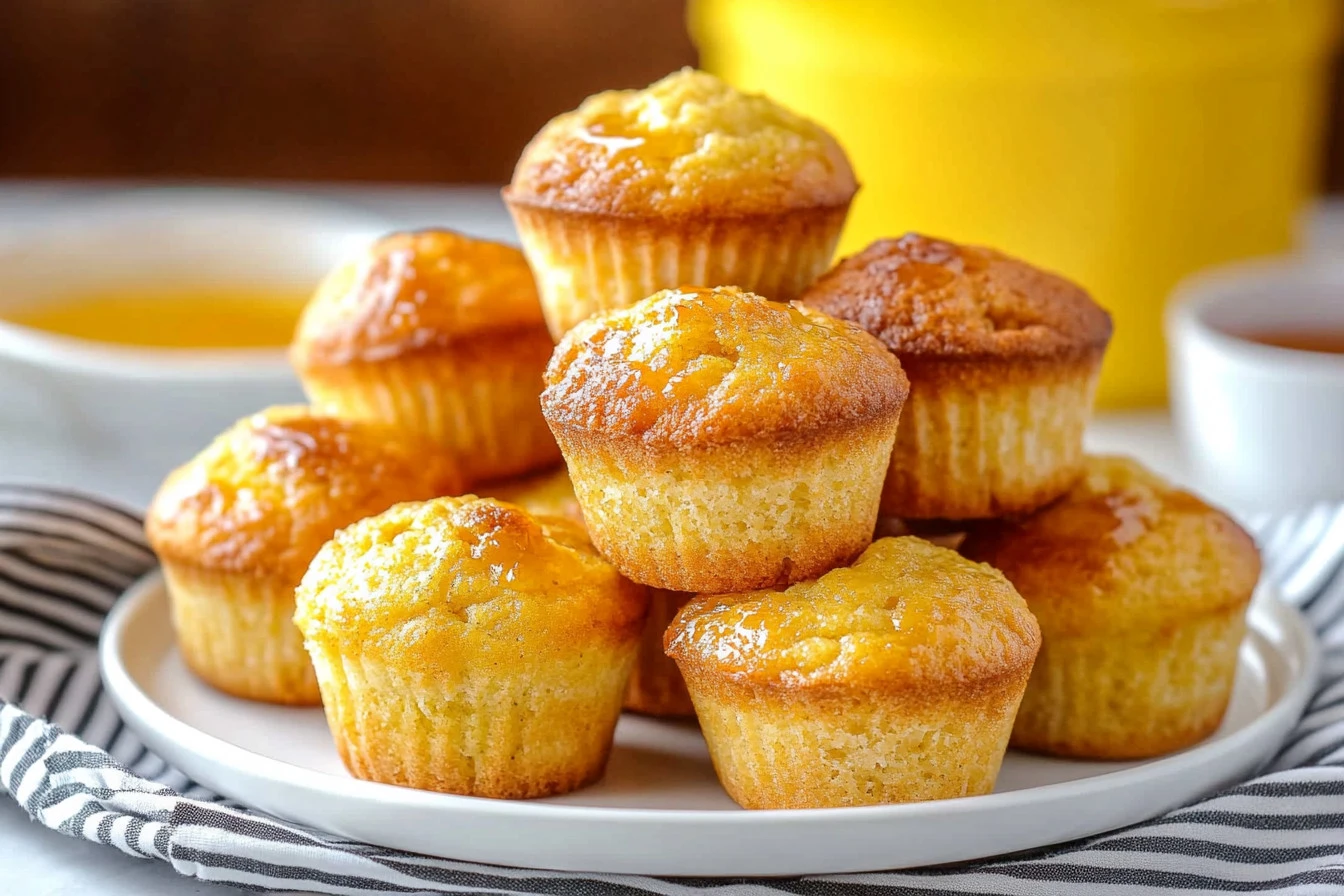 Sausage Pancake Muffins served on a plate, perfect for breakfast or brunch.