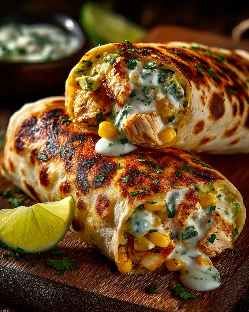 Chicken Avocado Ranch Burritos 1