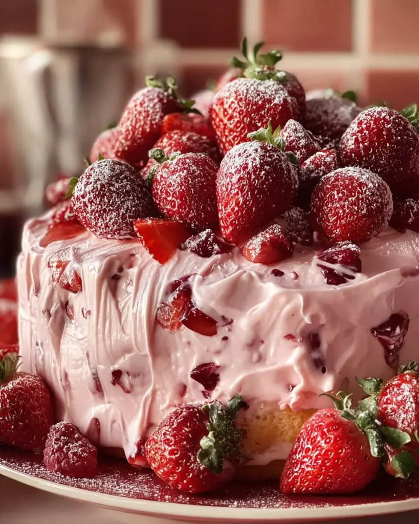 Homemade Strawberry Italian Cream Pound Cake 1