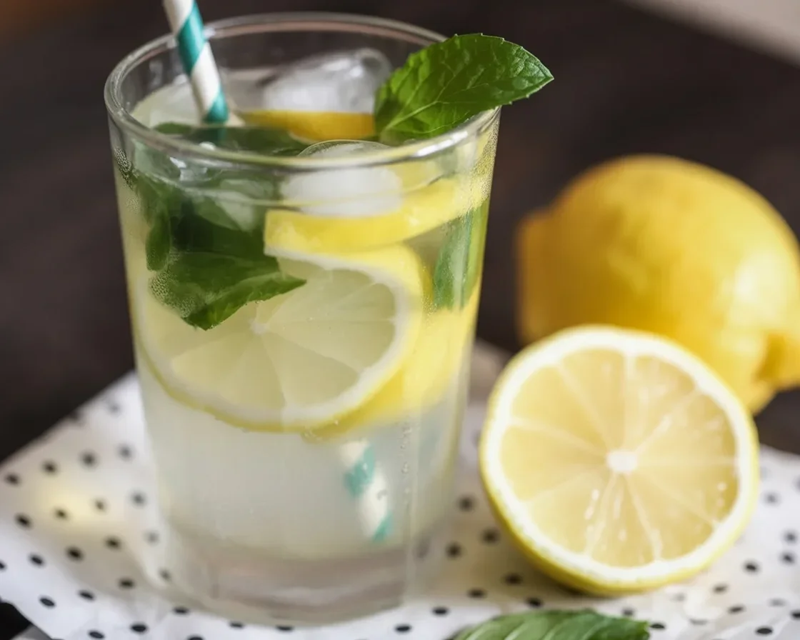 Lemon balm detox drink recipe for weight loss with fresh ingredients.