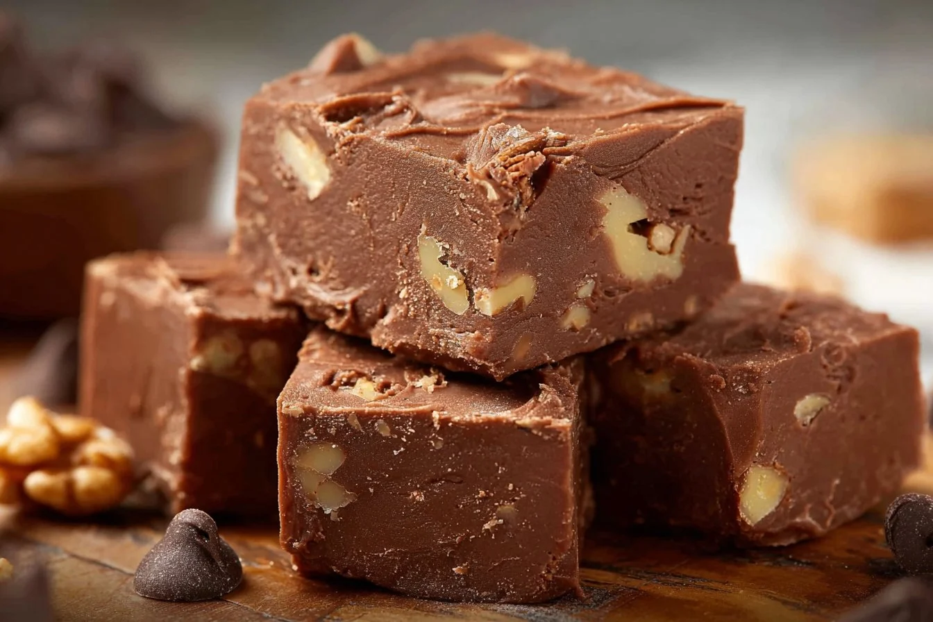 Delicious fantasy fudge recipe featuring creamy, rich chocolate fudge.