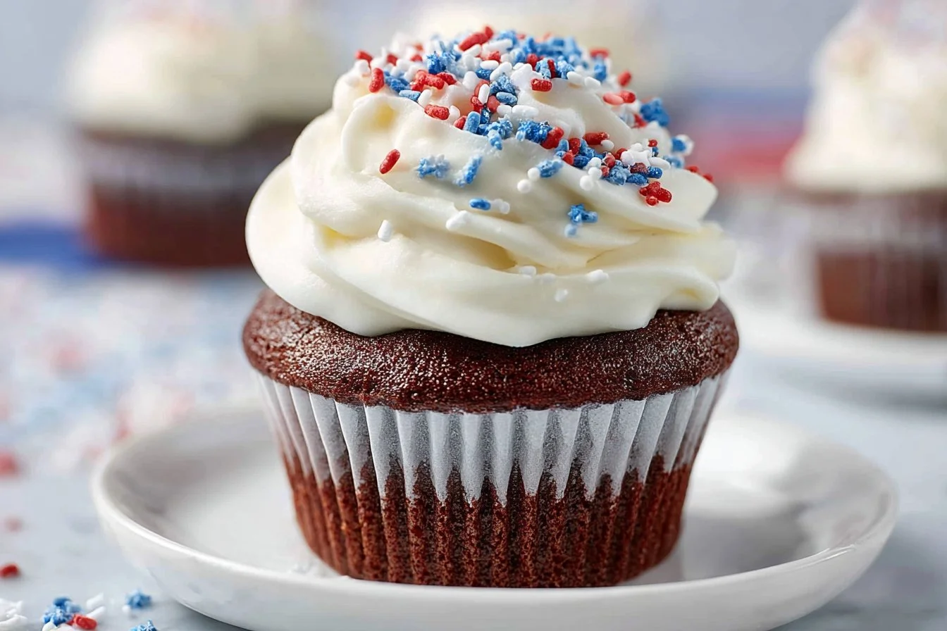 Delicious Pepsi cupcakes topped with creamy frosting and colorful sprinkles.