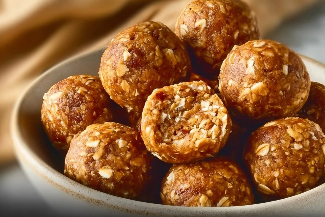 Delicious homemade pumpkin protein balls for a healthy snack.