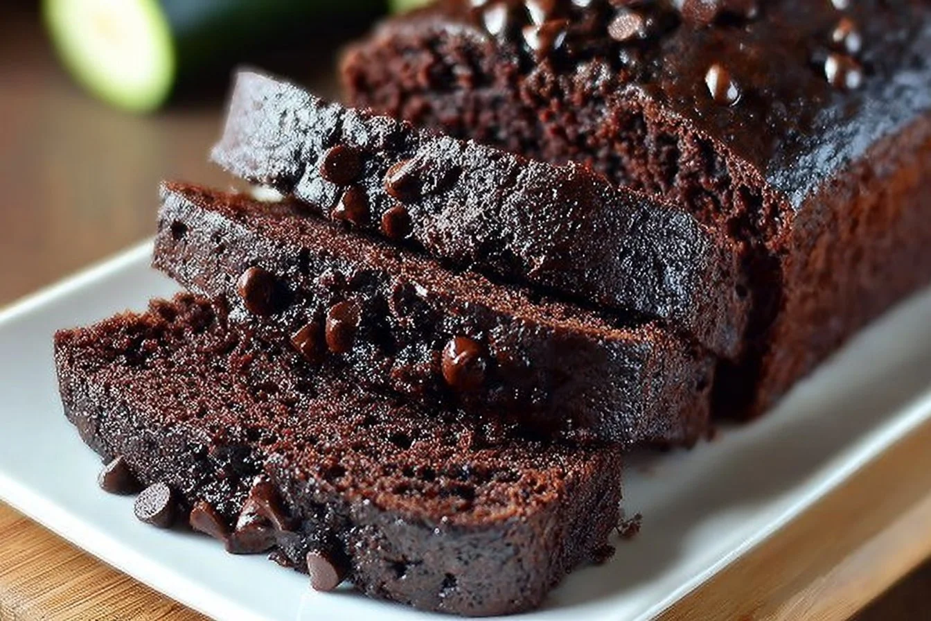 Double Chocolate Zucchini Bread with rich chocolate flavor and zucchini goodness