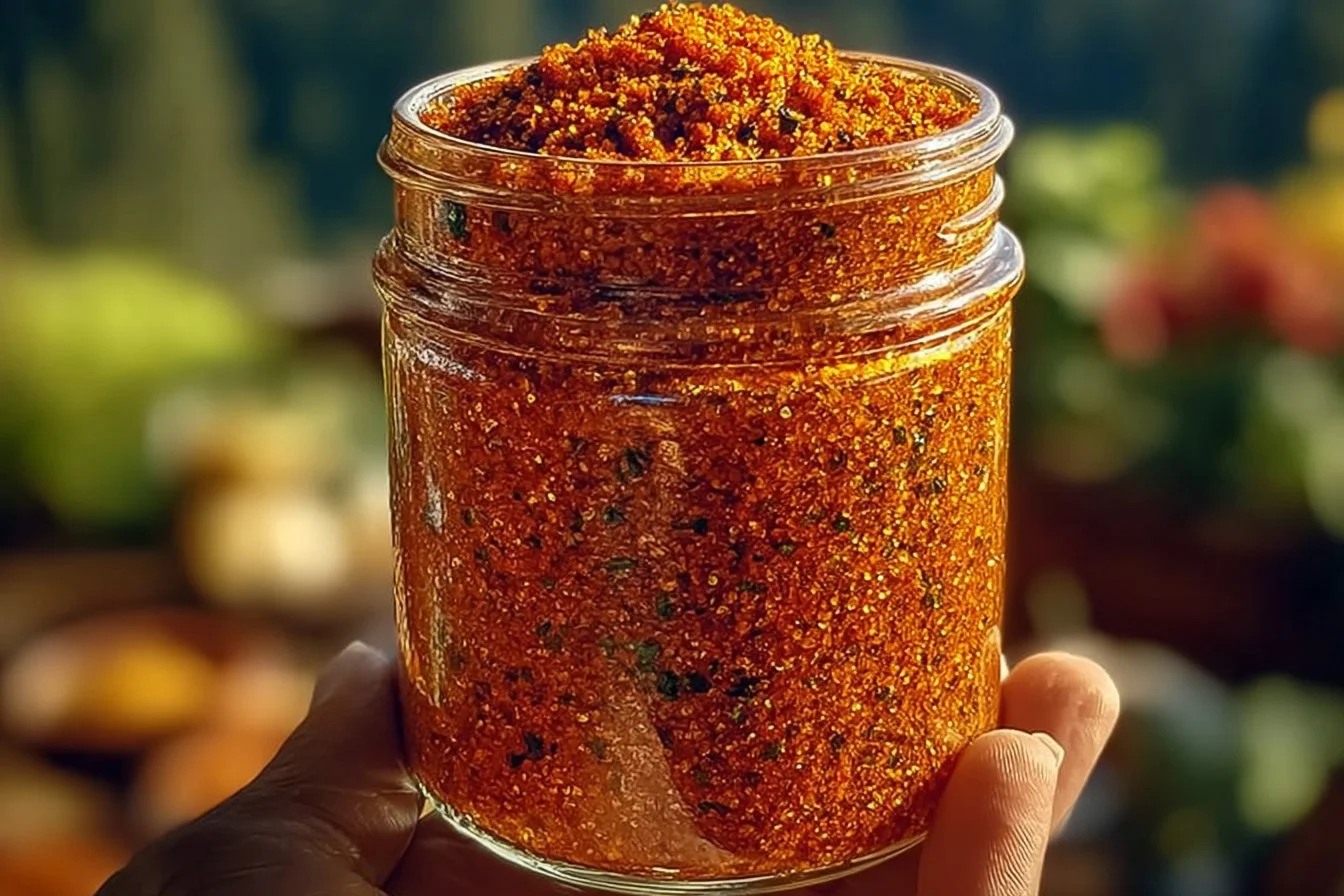 Homemade Slap Ya Mama seasoning blend for flavorful cooking.
