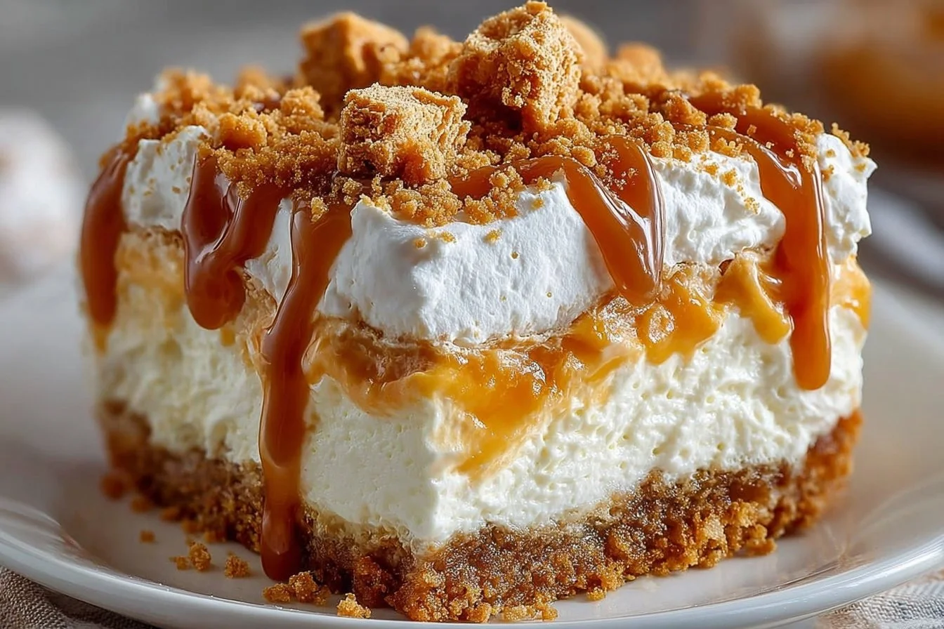 Delicious butterscotch dessert served in a bowl with caramel drizzle