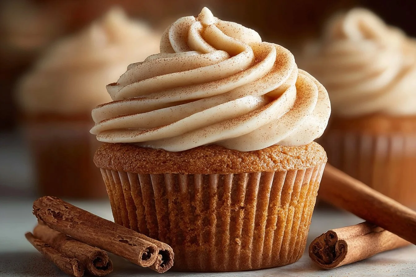 A delicious bowl of Cinnamon Cream Cheese Frosting, perfect for desserts.