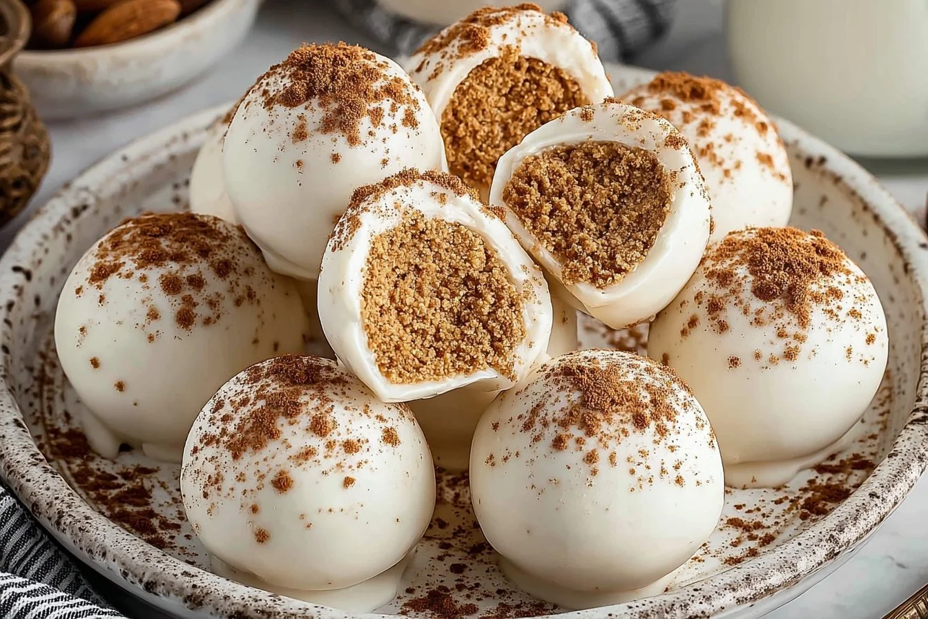 Delicious pumpkin spice cheesecake bites served on a decorative plate.