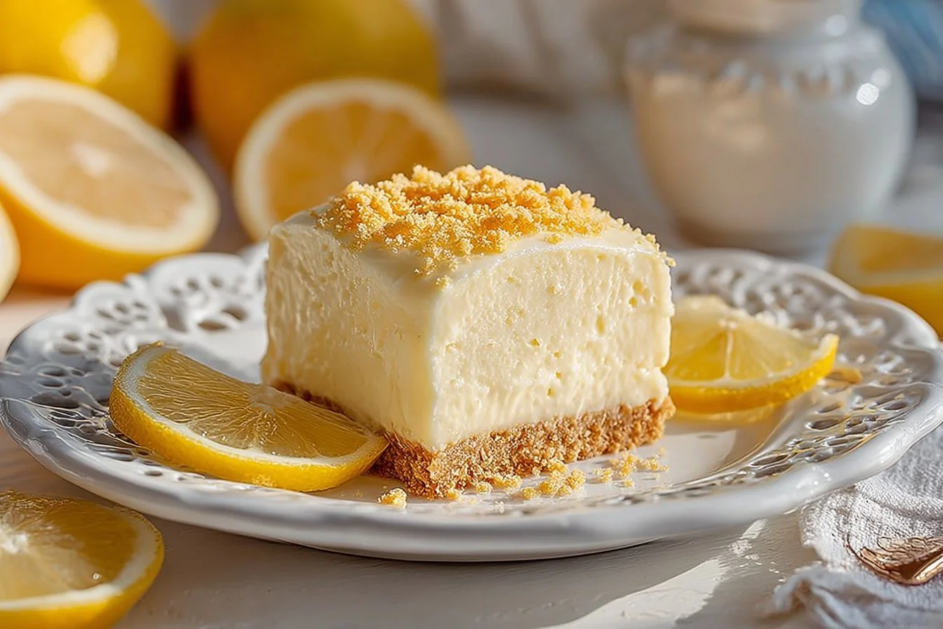 Delicious Woolworth Cheesecake served on a plate with a fork