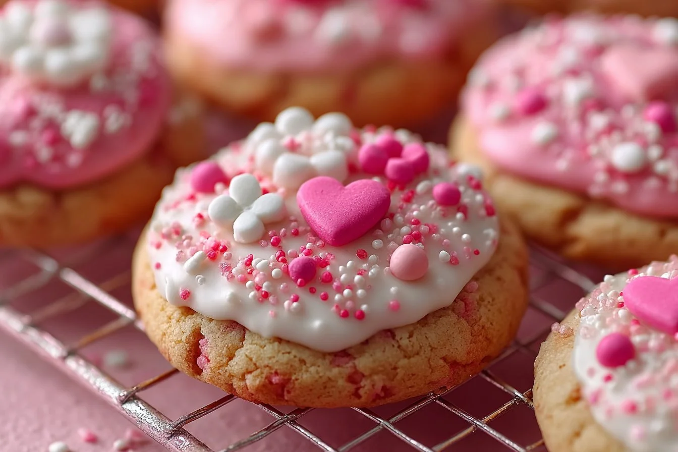 Copycat Crumbl Circus Animal Sugar Cookies decorated with colorful sprinkles.