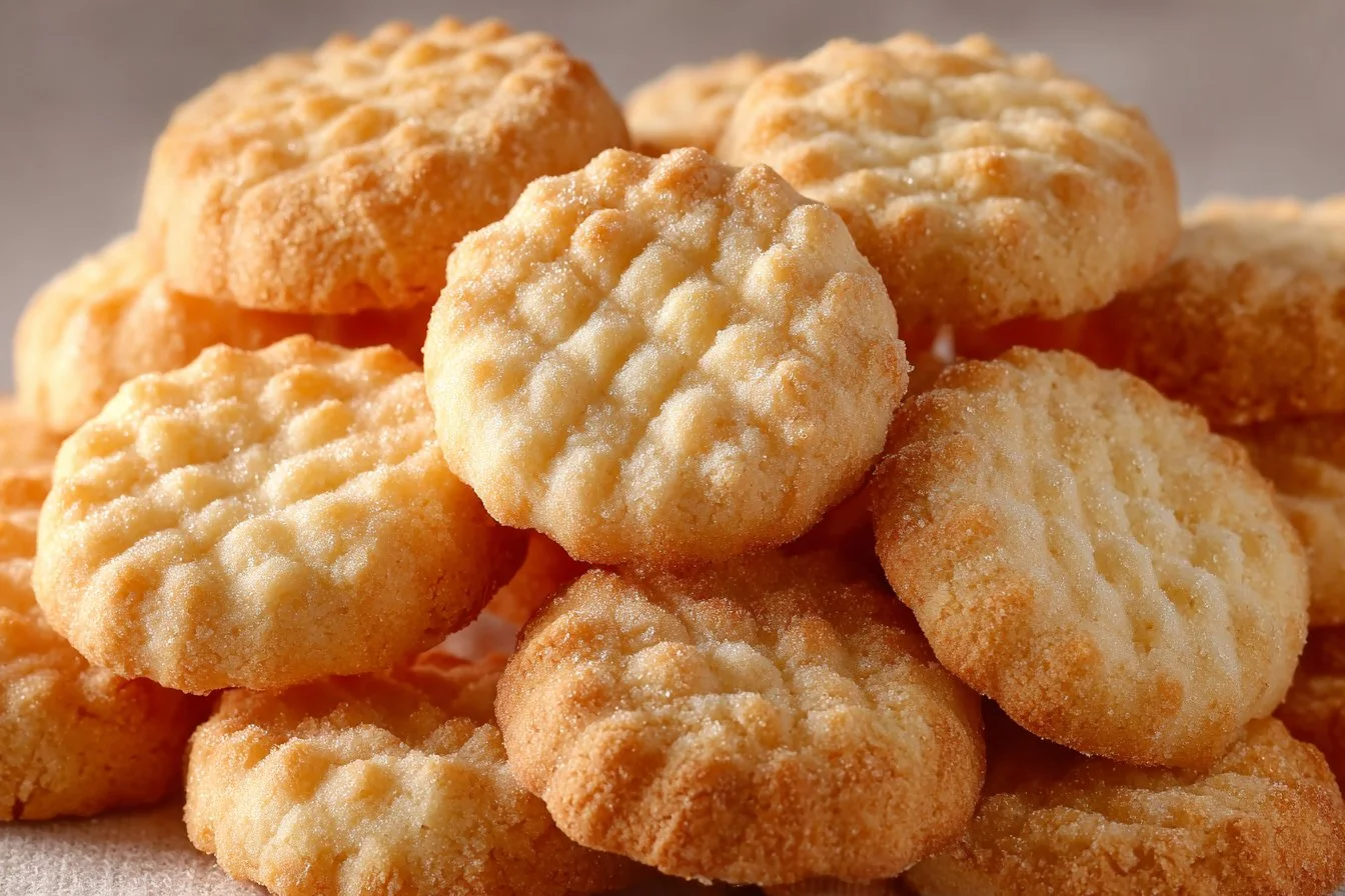Delicious melt-in-your-mouth sugar cookies on a plate