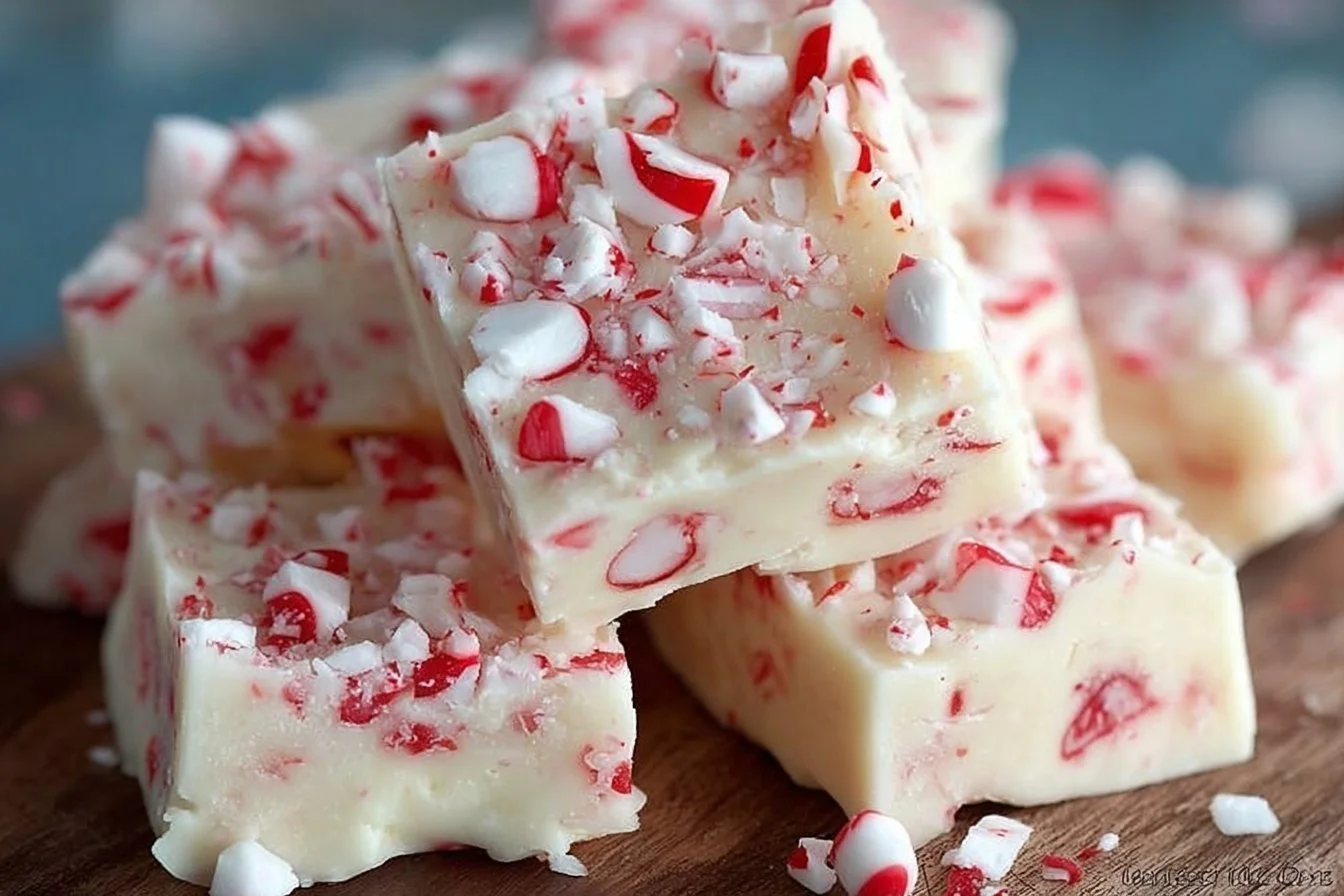 Delicious peppermint fudge delight with chocolate and peppermint swirls