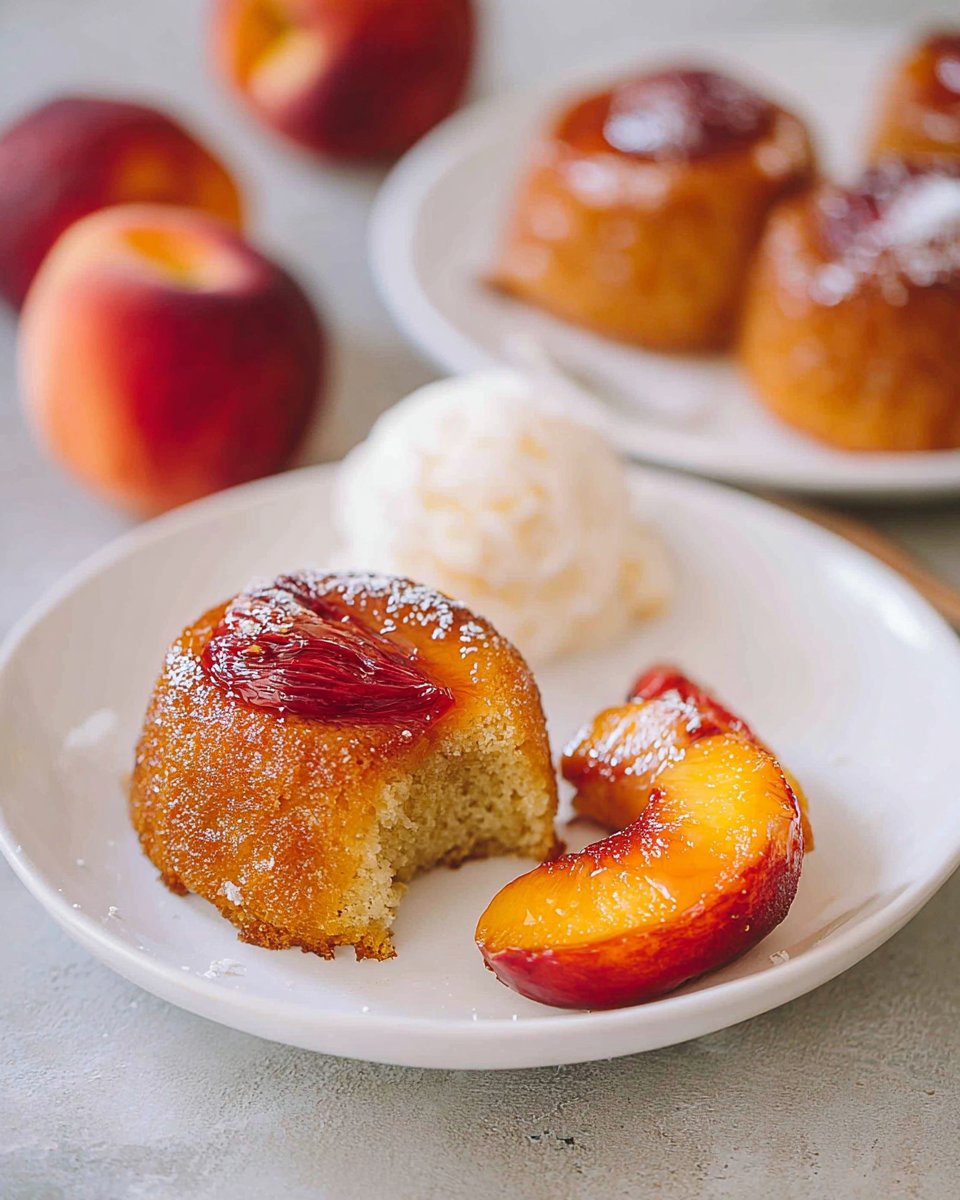 Peach Upside Down Mini Cakes Peach Upside Down Mini Cakes