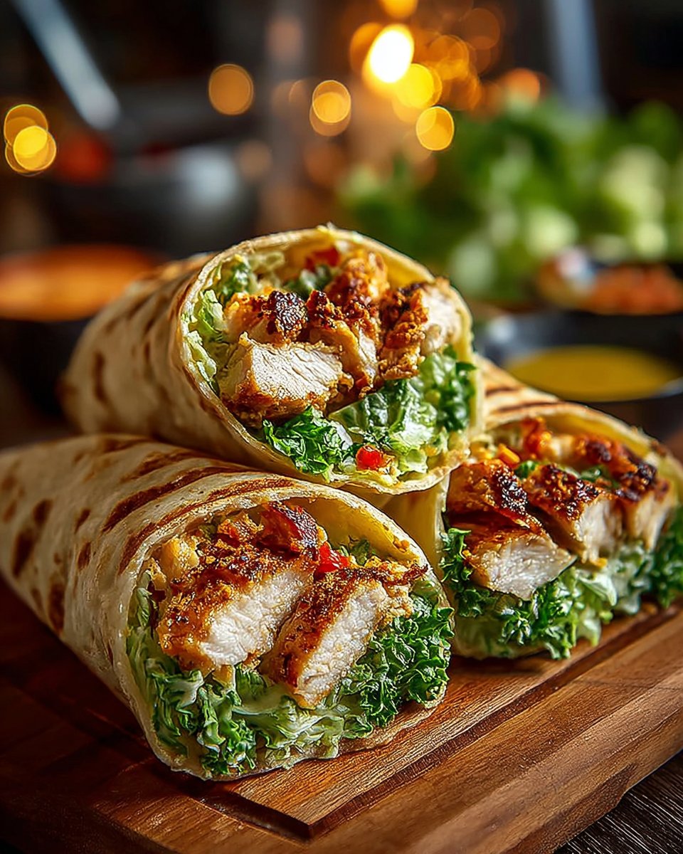 Chicken Caesar Salad Wrap