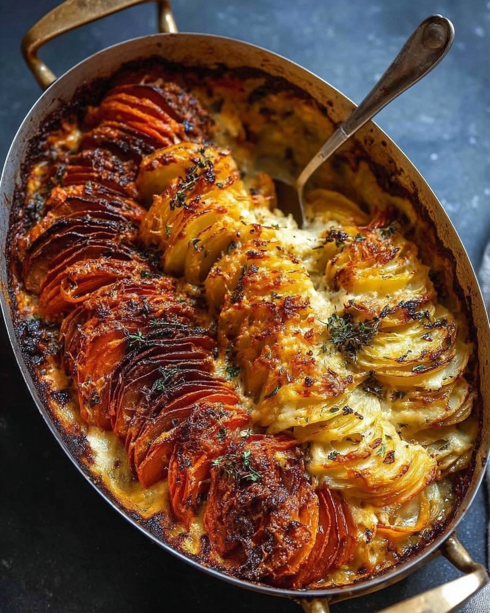 Cheesy Root Vegetable Gratin Cheesy Root Vegetable Gratin