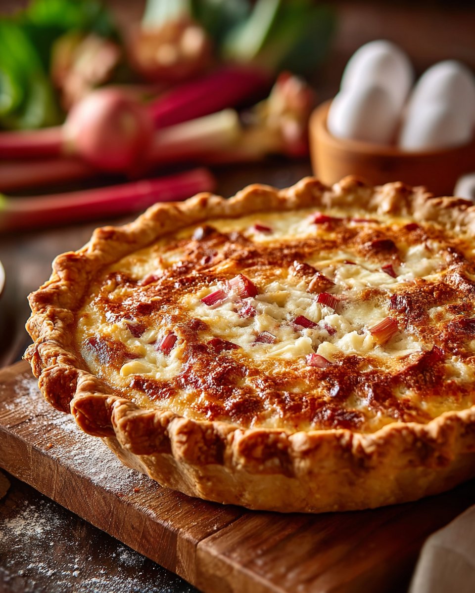 Rhubarb Custard Pie Rhubarb Custard Pie