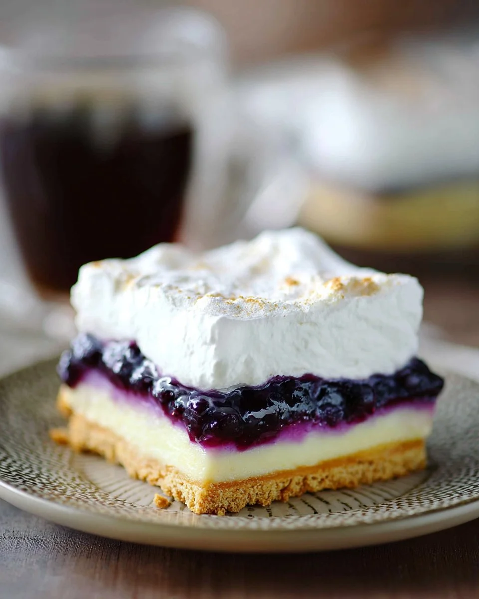Delicious blueberry cheesecake dessert topped with fresh blueberries