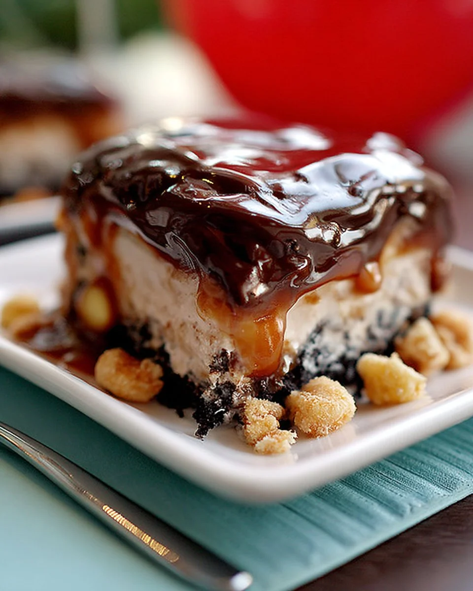 Delicious Homemade Buster Bar Ice Cream Dessert served in a bowl