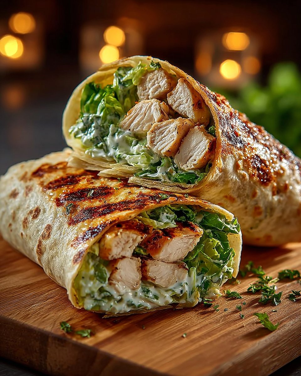 Chicken Caesar Salad Wrap