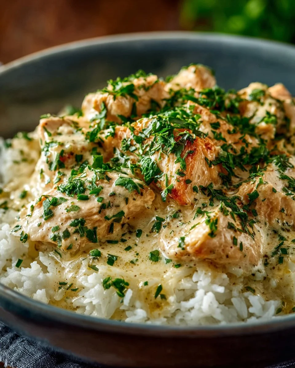 Delicious Pioneer Woman Crockpot Ranch Chicken served with herbs and spices.