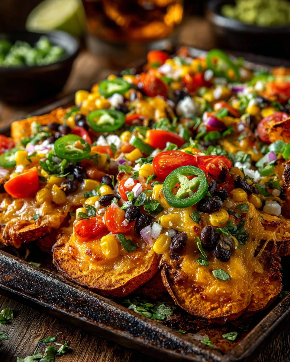 Loaded Sweet Potato Nachos Loaded Sweet Potato Nachos