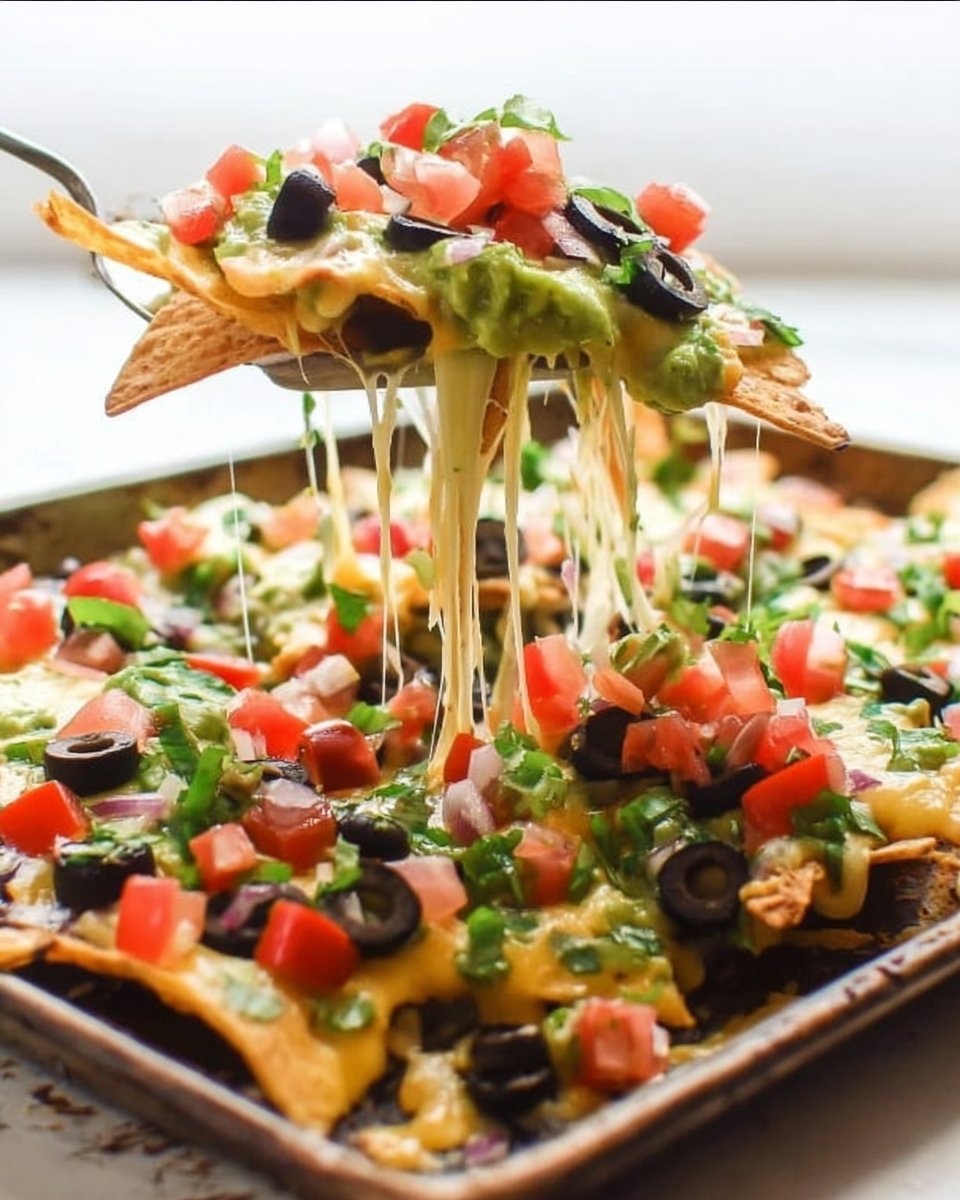 Cheesy Sheet Pan Vegetarian Nachos Cheesy Sheet Pan Vegetarian Nachos