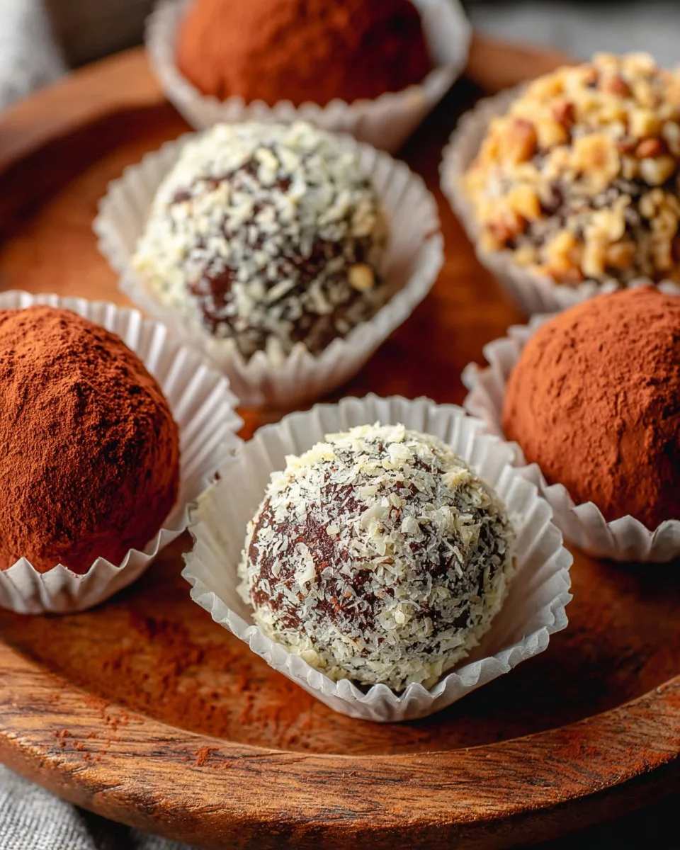 Delicious Amaretto chocolate truffles, a perfect treat for chocolate lovers
