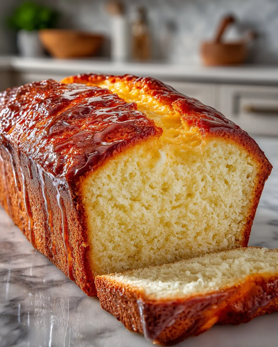 Loaf of homemade Greek Yogurt Bread, perfect for a quick snack or breakfast.