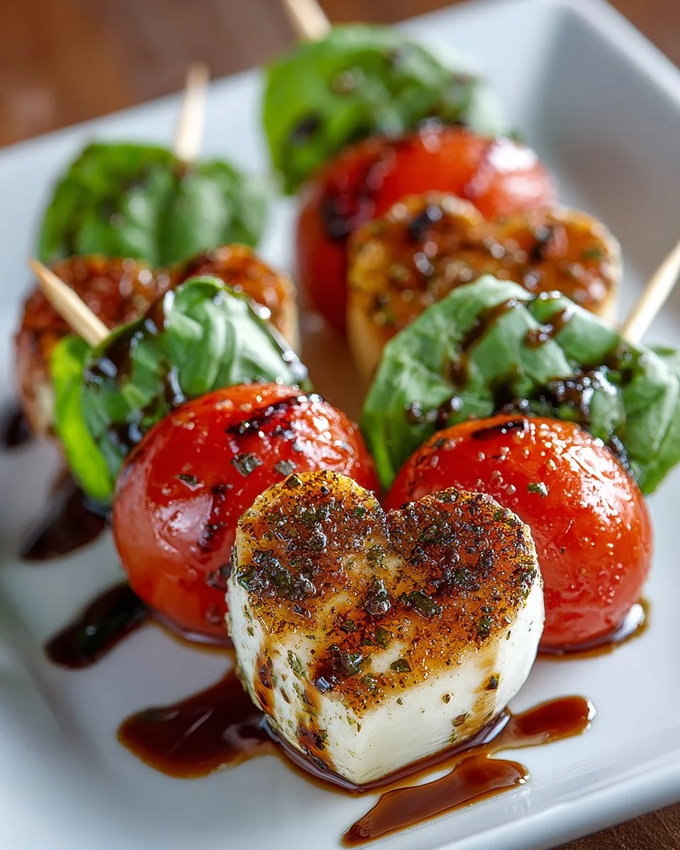 Heart Caprese Skewers Heart Caprese Skewers