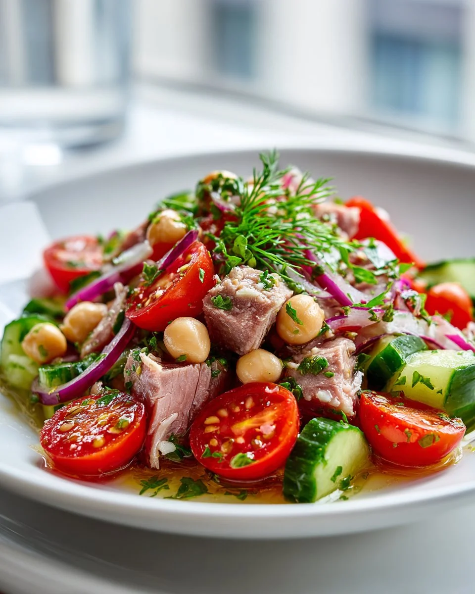 Protein-Packed Tuna Garbanzo Bean Salad Protein-Packed Tuna Garbanzo Bean Salad