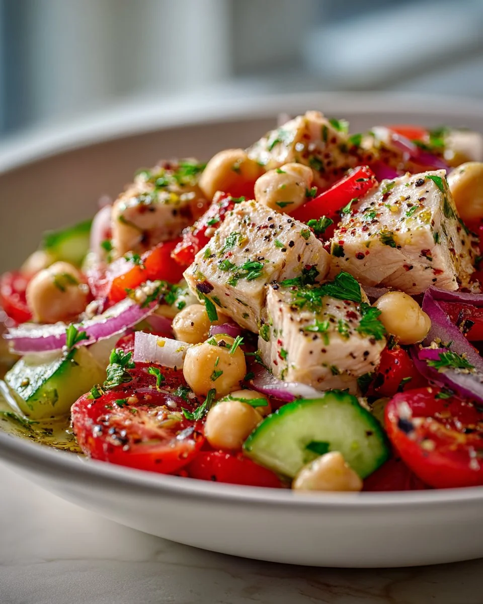 Simple Tuna Chickpea Salad