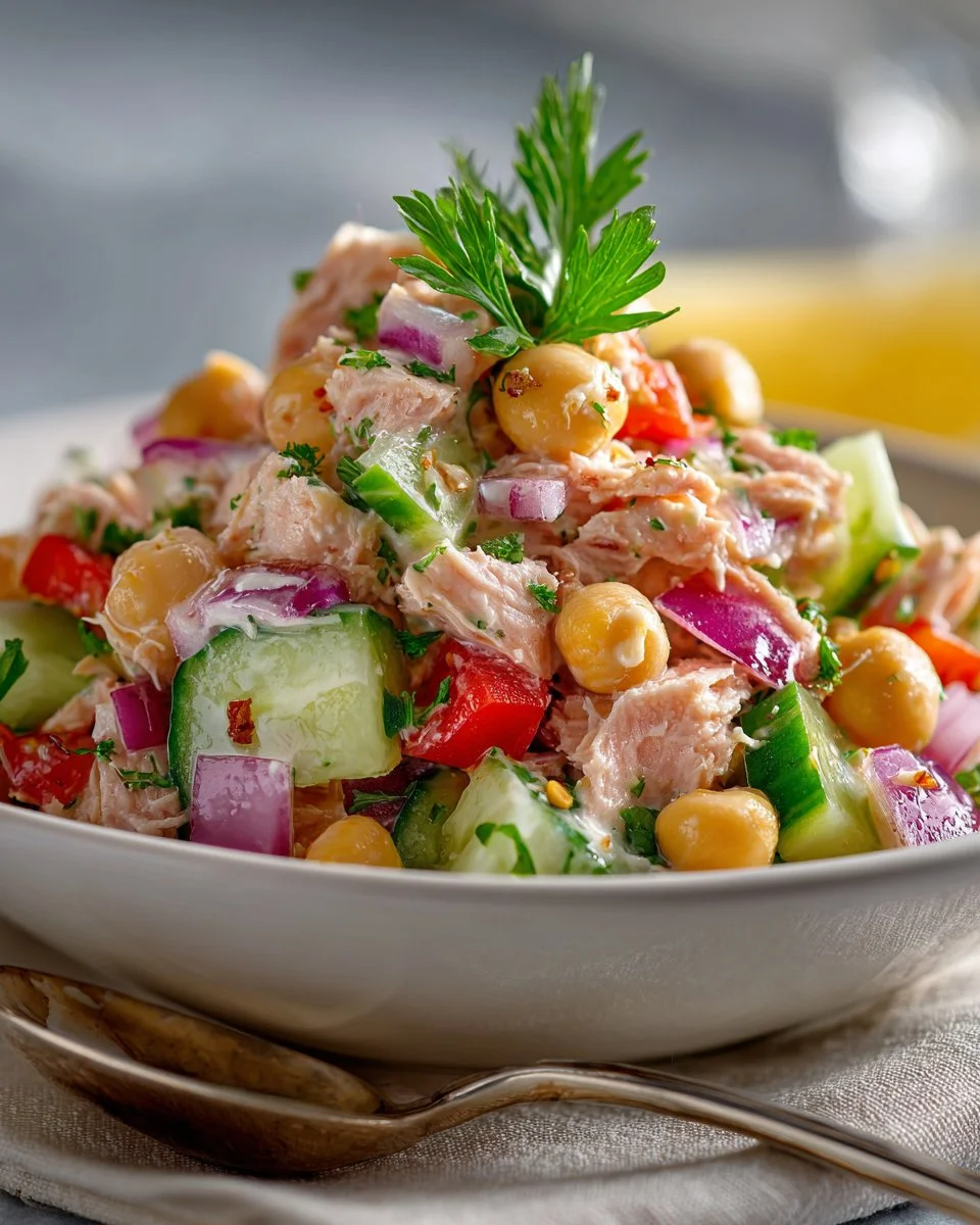 Simple Tuna Chickpea Salad