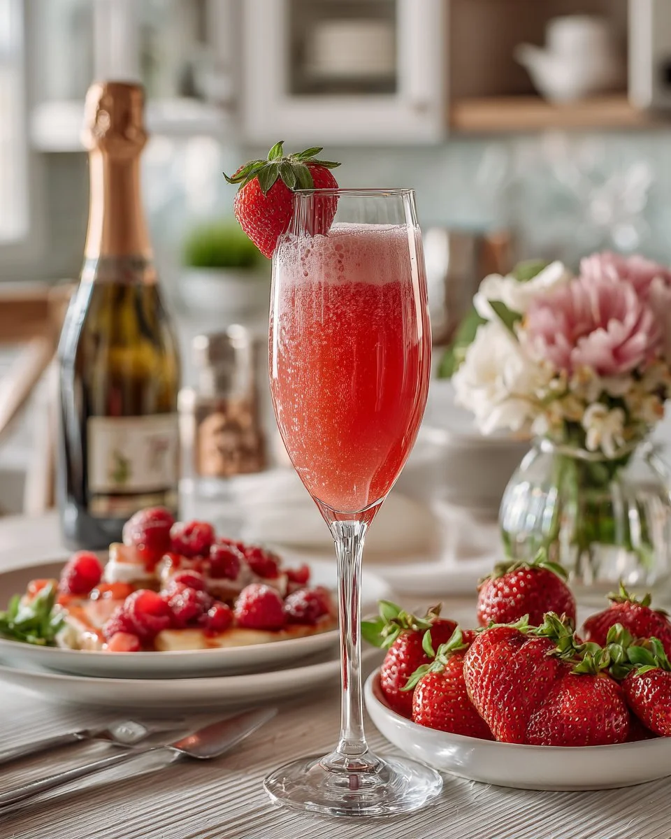 Strawberries and Cream Mimosa