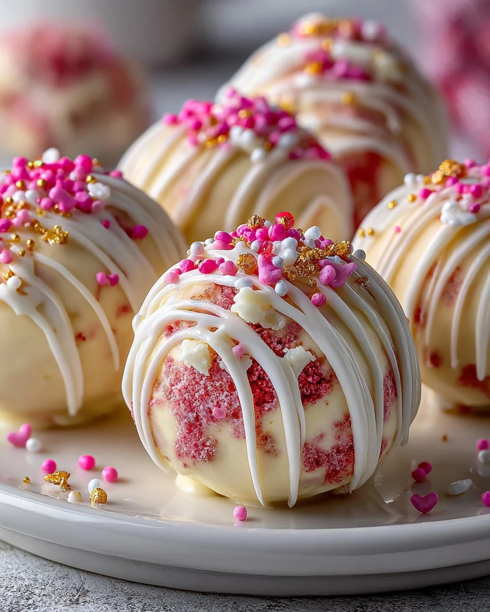 Strawberry Cake Truffles
