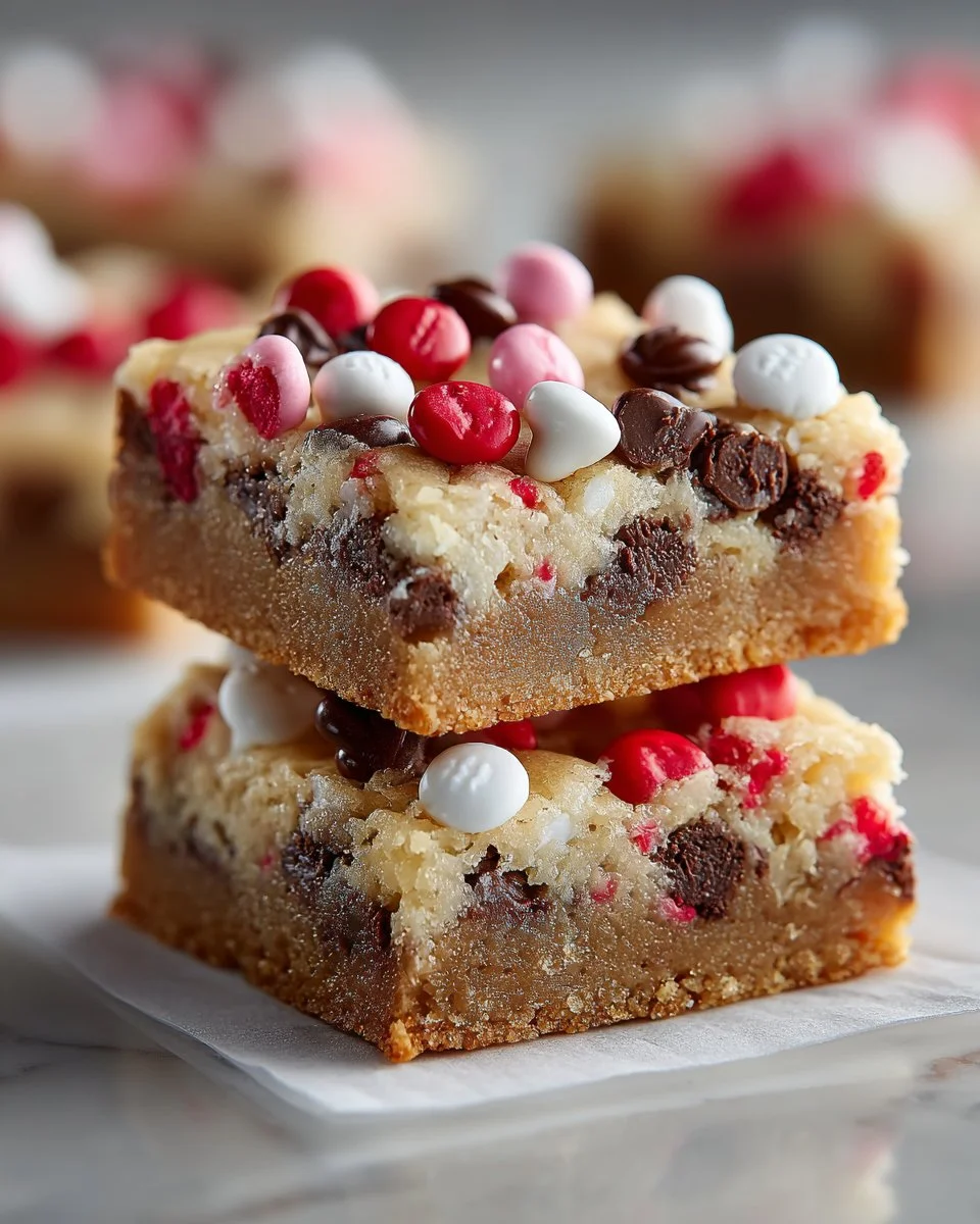 Valentine Cookie Bars