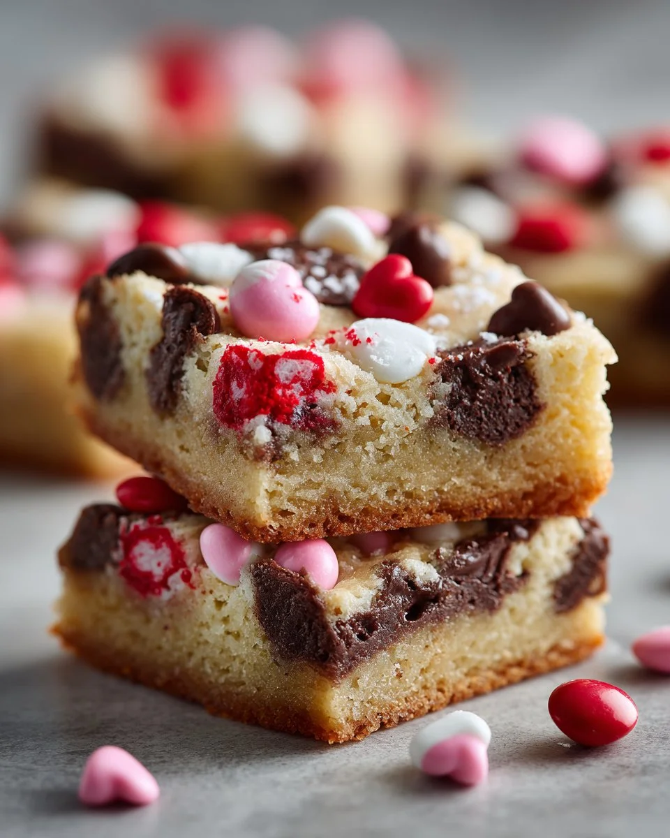 Valentine Cookie Bars