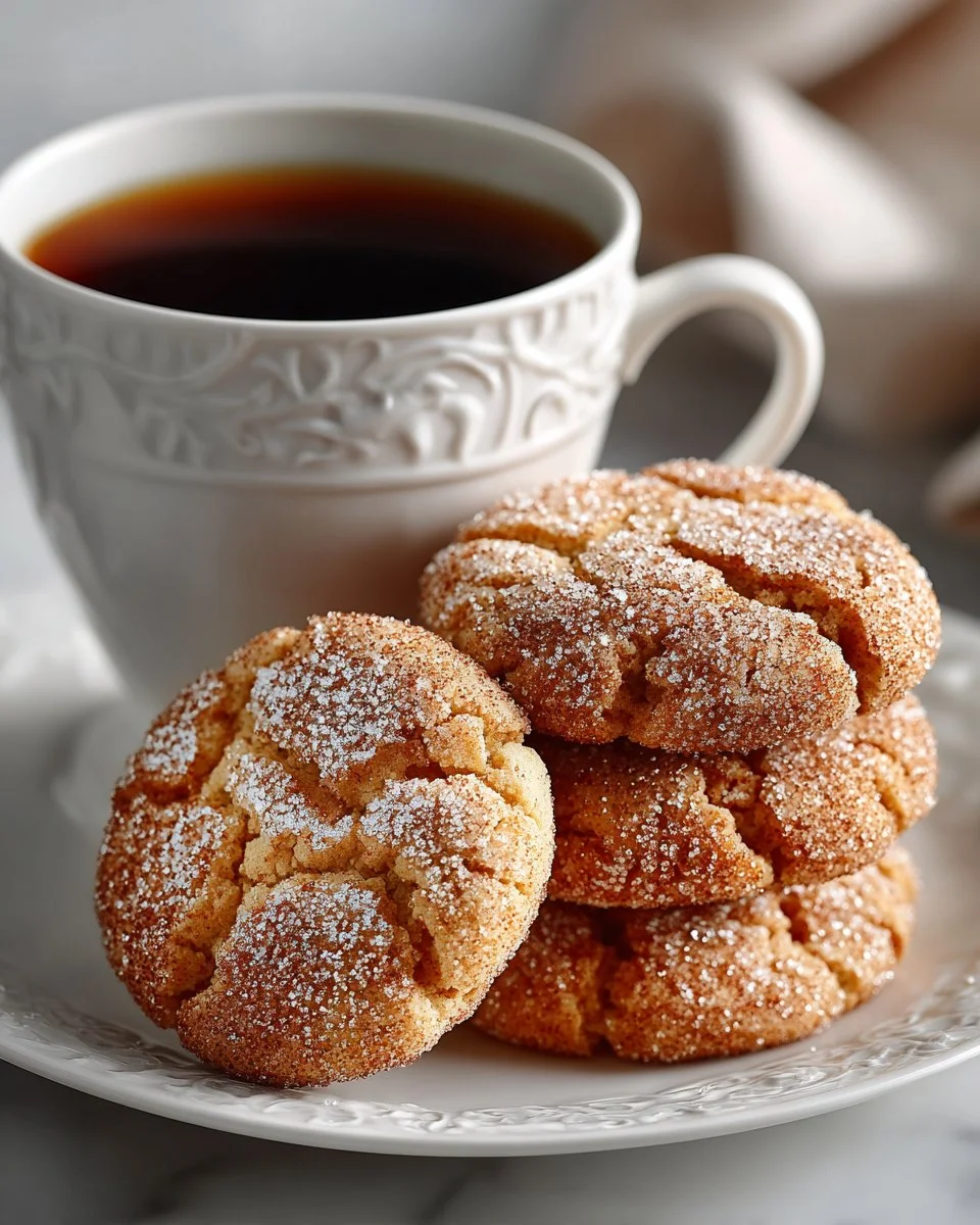 Delicious coffee sugar cookies with a sprinkle of sugar on top