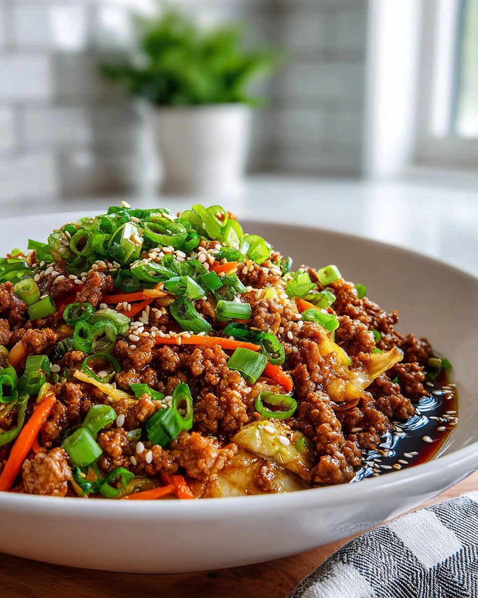 Healthy egg roll in a bowl with fresh vegetables and savory sauce