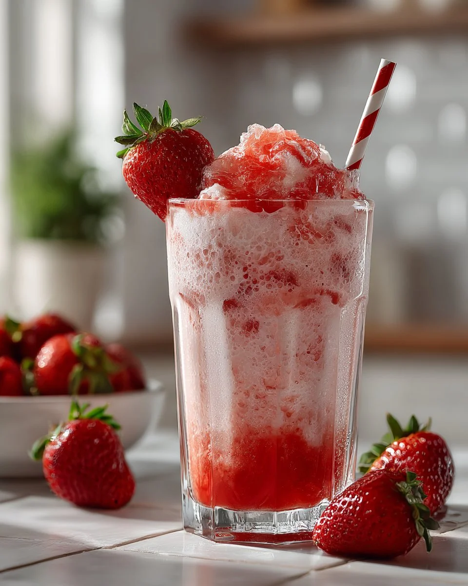 Glass of homemade strawberry milk made with real fruit syrup