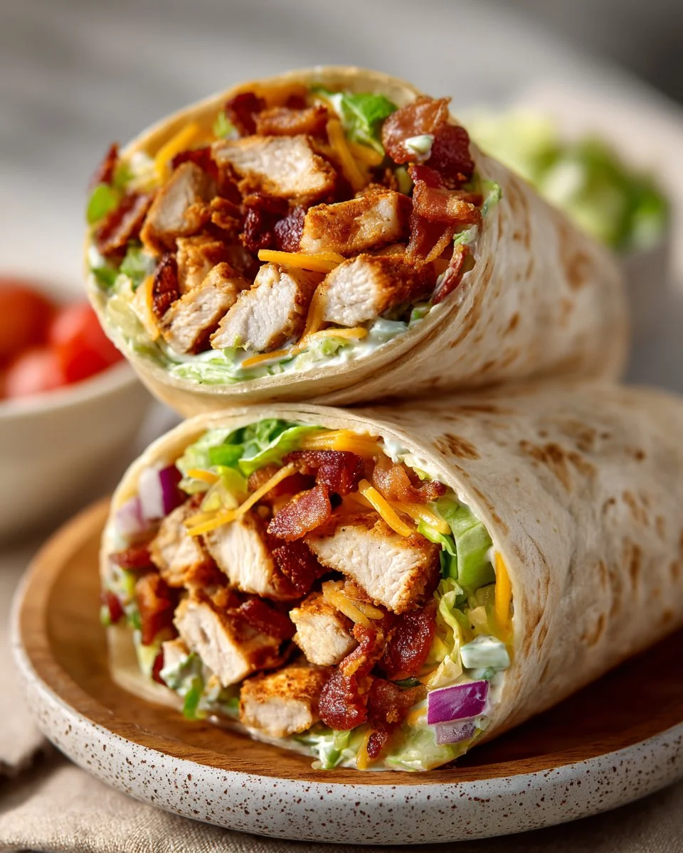 Irresistible Crispy Chicken Bacon Ranch Wrap